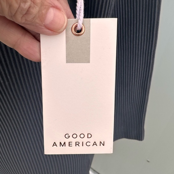 NEW GOOD AMERICAN WOMENS DRESS Gray Ribbed Knit XL - Picture 2 of 8